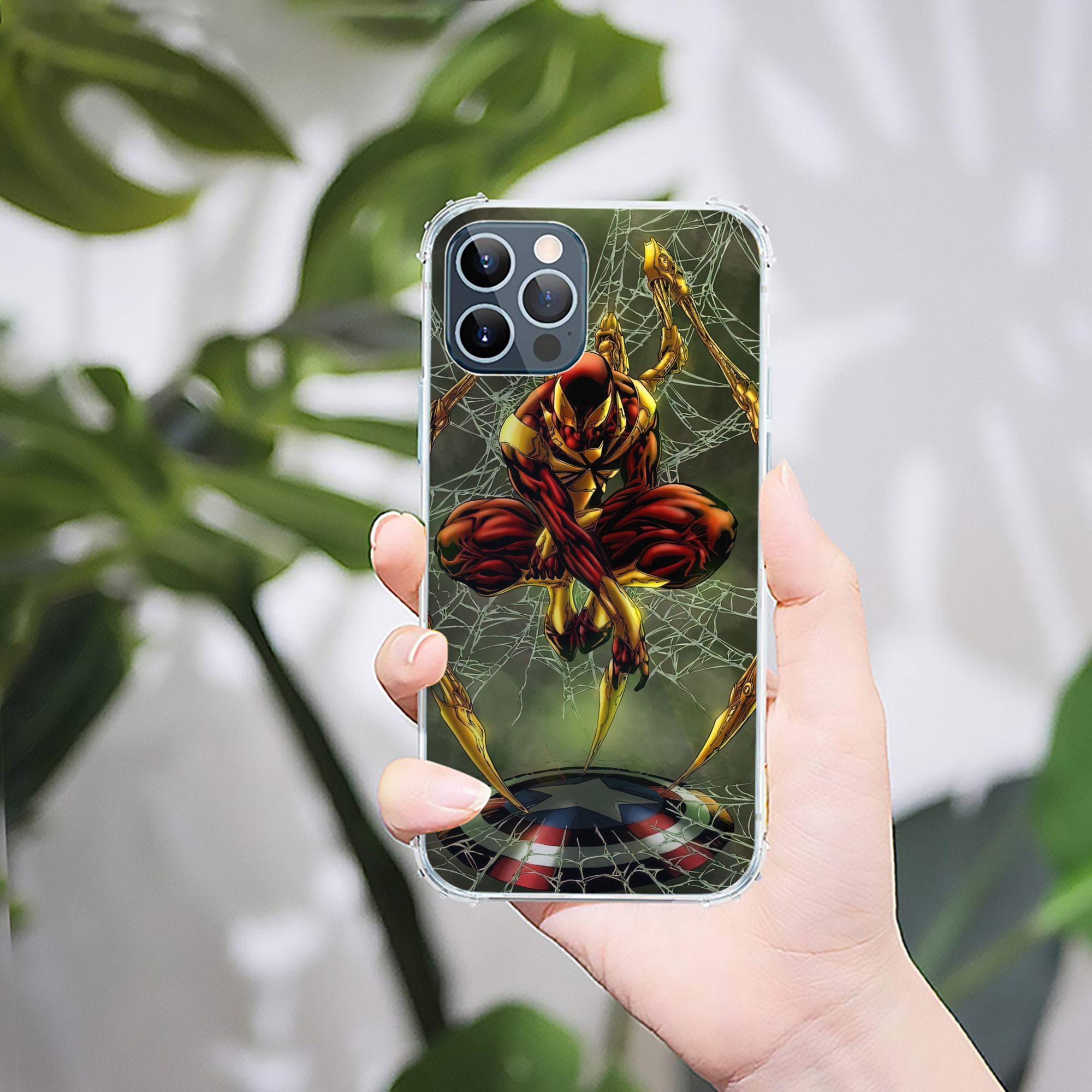 （画像用） Spider Man スパイダーマン 【iPhone 12シリーズ対応】透明スマホケース（クリアソフトケース）